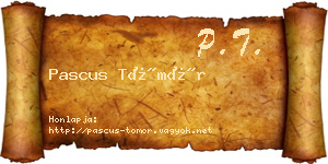Pascus Tömör névjegykártya